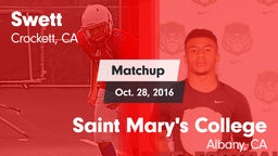 Matchup: Swett vs. Saint Mary's College  2016