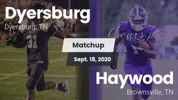 Matchup: Dyersburg vs. Haywood  2020