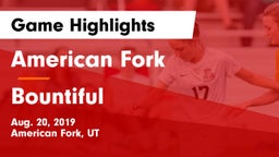 American Fork  vs Bountiful  Game Highlights - Aug. 20, 2019