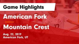 American Fork  vs Mountain Crest  Game Highlights - Aug. 22, 2019