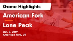 American Fork  vs Lone Peak Game Highlights - Oct. 8, 2019