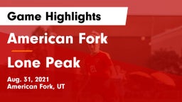 American Fork  vs Lone Peak  Game Highlights - Aug. 31, 2021