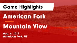 American Fork  vs Mountain View  Game Highlights - Aug. 6, 2022