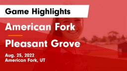 American Fork  vs Pleasant Grove  Game Highlights - Aug. 25, 2022