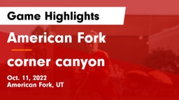 American Fork  vs corner canyon Game Highlights - Oct. 11, 2022