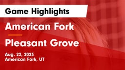 American Fork  vs Pleasant Grove  Game Highlights - Aug. 22, 2023