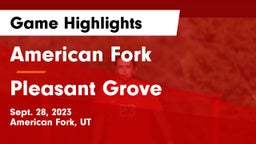 American Fork  vs Pleasant Grove  Game Highlights - Sept. 28, 2023