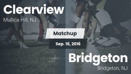 Matchup: Clearview vs. Bridgeton  2016