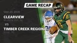 Recap: Clearview  vs. Timber Creek Regional  2016