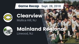Recap: Clearview  vs. Mainland Regional  2018
