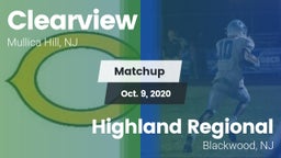 Matchup: Clearview vs. Highland Regional  2020