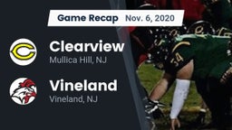 Recap: Clearview  vs. Vineland  2020