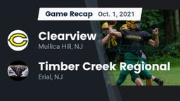 Recap: Clearview  vs. Timber Creek Regional  2021