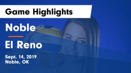 Noble  vs El Reno Game Highlights - Sept. 14, 2019