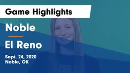Noble  vs El Reno  Game Highlights - Sept. 24, 2020
