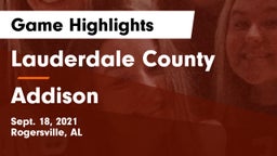 Lauderdale County  vs Addison  Game Highlights - Sept. 18, 2021