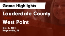 Lauderdale County  vs West Point  Game Highlights - Oct. 7, 2021