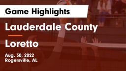 Lauderdale County  vs Loretto  Game Highlights - Aug. 30, 2022