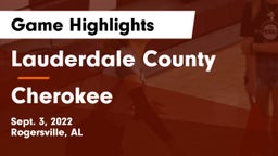 Lauderdale County  vs Cherokee  Game Highlights - Sept. 3, 2022