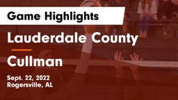 Lauderdale County  vs Cullman  Game Highlights - Sept. 22, 2022