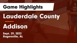 Lauderdale County  vs Addison Game Highlights - Sept. 29, 2022