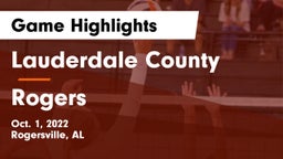 Lauderdale County  vs Rogers Game Highlights - Oct. 1, 2022
