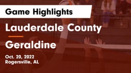 Lauderdale County  vs Geraldine Game Highlights - Oct. 20, 2022