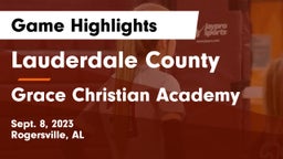 Lauderdale County  vs Grace Christian Academy Game Highlights - Sept. 8, 2023