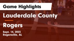Lauderdale County  vs Rogers  Game Highlights - Sept. 14, 2023