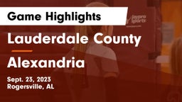 Lauderdale County  vs Alexandria Game Highlights - Sept. 23, 2023