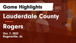 Lauderdale County  vs Rogers  Game Highlights - Oct. 7, 2023