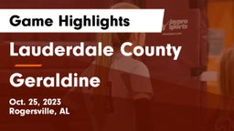 Lauderdale County  vs Geraldine Game Highlights - Oct. 25, 2023