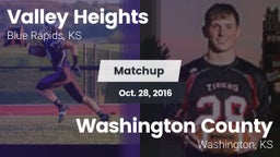 Matchup: Valley Heights High vs. Washington County  2016