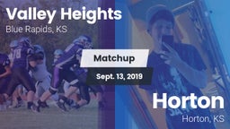 Matchup: Valley Heights High vs. Horton  2019