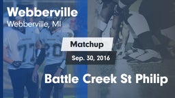 Matchup: Webberville vs. Battle Creek St Philip 2016