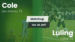 Matchup: Cole vs. Luling  2017