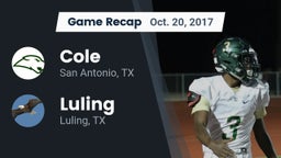 Recap: Cole  vs. Luling  2017