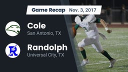 Recap: Cole  vs. Randolph  2017