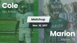 Matchup: Cole vs. Marion  2017