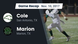 Recap: Cole  vs. Marion  2017