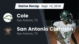 Recap: Cole  vs. San Antonio Christian  2018