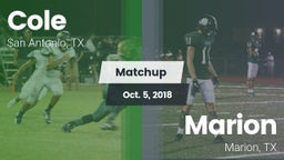 Matchup: Cole vs. Marion  2018