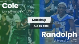 Matchup: Cole vs. Randolph  2018