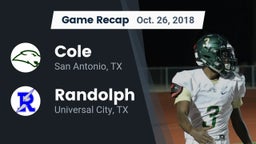 Recap: Cole  vs. Randolph  2018