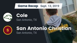 Recap: Cole  vs. San Antonio Christian  2019