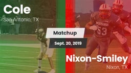 Matchup: Cole vs. Nixon-Smiley  2019