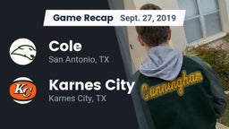 Recap: Cole  vs. Karnes City  2019