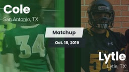 Matchup: Cole vs. Lytle  2019