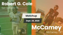 Matchup: Cole vs. McCamey  2020