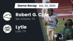 Recap: Robert G. Cole  vs. Lytle  2020